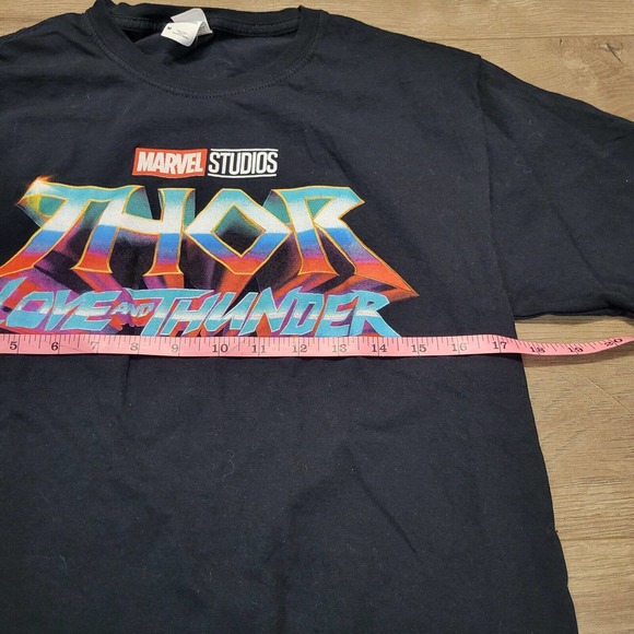 Thor Shirt Mens Medium Black San Diego Comic Con 2022 Marvel Love and Thunder - Picture 4 of 8